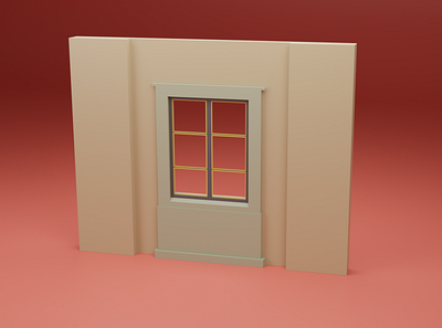 window 3d game game asset props