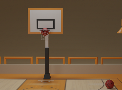 Basketball scene 3d game game asset props