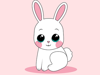 Bunny with pink cheeks