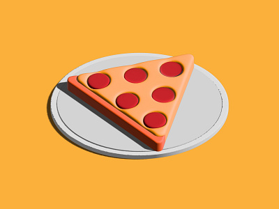 Pizza drawing 3d, pizza three-dimensional drawing, pizza slice