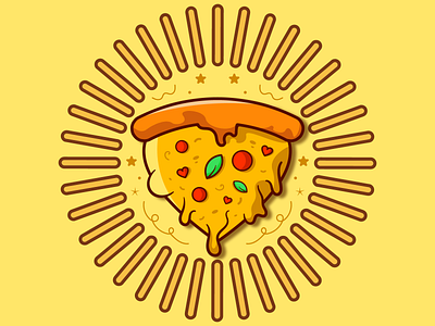 Pizza slice🍕🍕🍕 anime art burger cheese cooking cute cute fast food design doodle fast food food funny graphic design illustration kawaii logo pepperoni pizza day pizzeria slice