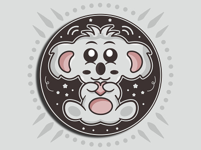 Cute Kawaii Koala Lover 🐨🐨💙 animal anime australia baby animal cartoon cute design doodle drawing endangered animals funny graphic design icon illustration kawaii koala bears koala lover koalas baby logo sketch