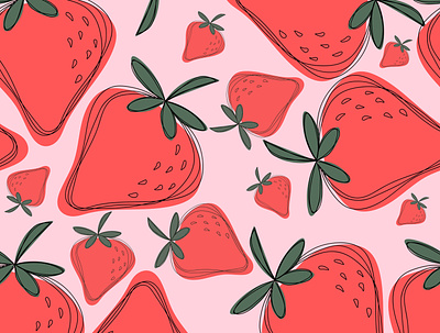 Strawberry Dreams design fruit patterns repeating patterns seamless seamless pattern strawberries