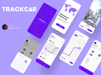 Trackcar app app design product design ui ux