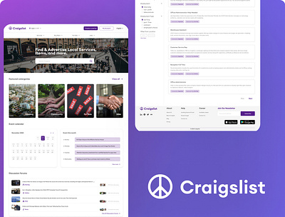 Craigslist redesign app design product design ui ux