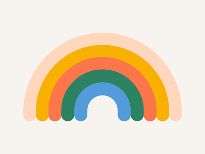 Rainbow color cute design illustration rainbow vector