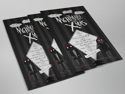 Nightmare before Xmas branding cards halloween invites party poster