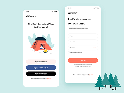 Sign Up adobe adobe xd android app design dribbble illustration ios sign up ui ux vector