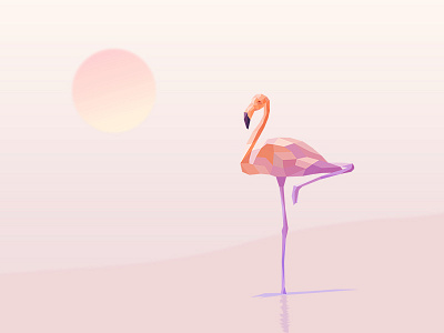 Day18 Lowpoly Flamingo