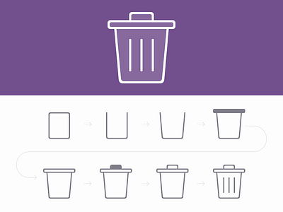 Trash Icon Design 2px design flat flat icon freebie icon icon design outline photoshop psd trash tutorial