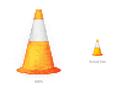 Traffic Cone cone construction design icon noise orange photoshop pixel road silver traffic zoom