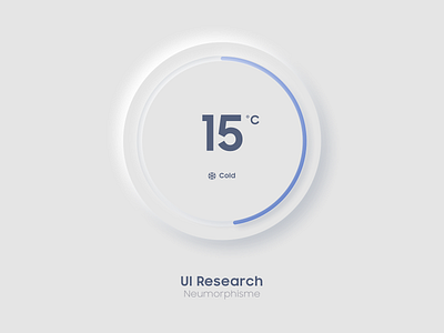 Neumorphisme thermostat apple connected degree design iot mobile mockup nest smart smarthome thermostat ui uidesign