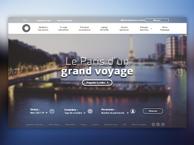 French tourist river boat ( Paris ) design html5 landing landing page product page ui ux video visual design web