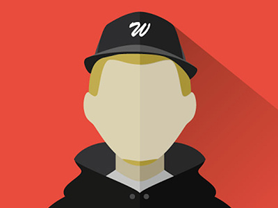 Self portrait Jonathan Larradet with cap charactere charactere design color design flat illustration illustrator self portrait