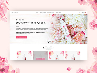 Flower cosmetic ecommerce - Shop aaa bio cosmetic ecommerce eshop flower natural pink prestashop shop web