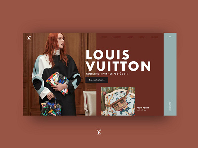 Louis Vuitton Concept landing for fashion aaa art direction design ecommerce fashion landing luxe luxury mock up shop uiue