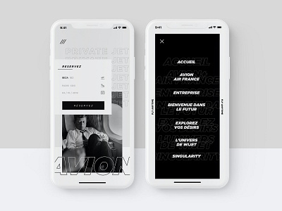 My 100th post (repost) aab app apple art art direction black and white iphonex mobile plane private reservation ui