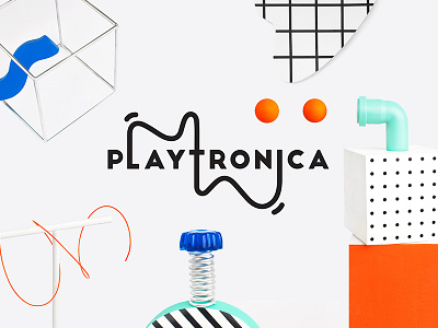 Playtronica identity art branding design identity kids logotype photography set