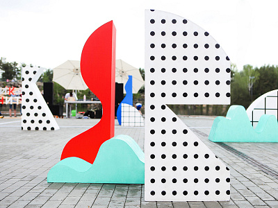 Festival Installations for Playtronica branding festival identity installation pattern