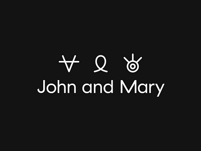 John and Mary Logotype icon identity logotype