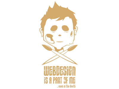 Dead Webdesign full brown design graphic head monochrome skeleton