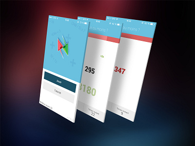 More-or-less app android app application blue game green high iphone maths numbers play red