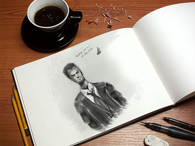 Banker Are Not Smilling - Artbook artbook banker black digital drawing grey painting sketch white