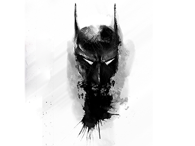 Digital Painting Dark Knight batman black dark digital hero knight painting super white