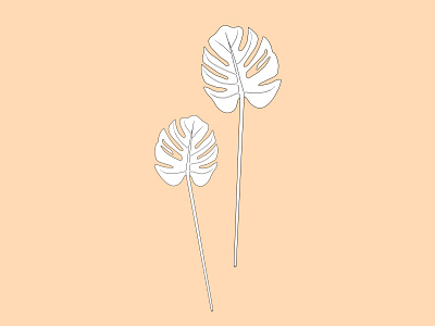 Sublime Stems Monstera Leaves Logo botanical branding cute design digital design floral graphic design illustration leaf leaves logo merchandise minimal monstera outline plants simple