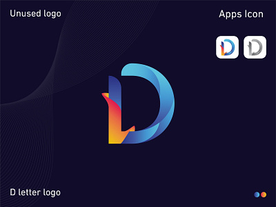 D Letter logo, Branding logo Concept