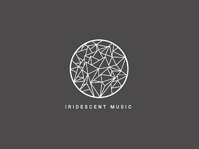 Iridescent Music logo abstract branding graphic design label logo music visual identity