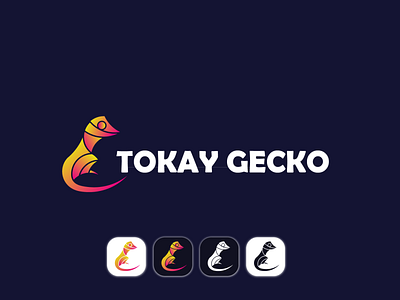 TOKAY GECKO LOGO animal logo branding logo colorful logo graphic design iconic logo logo logo icon logo vector logos minimalist logo tokay gecko logo