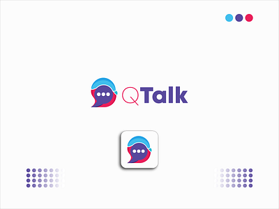 QTalk Logo 3d logo branding flat icon illustration letter logo logo design logos mascot logo messenger logo minimalist logo q letter logo talk logo talking logo vector
