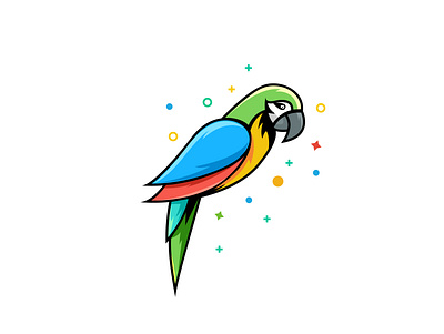 Colorful Parrot best design great illustration modern new design wallpaper