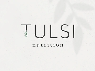 Logo Design for Tulsi Nutrition branding feminine food therapist health coach health logo logo design minimal nutrition nutritional nutritionist wellness logo