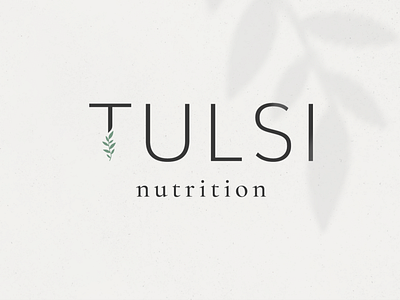 Logo Design for Tulsi Nutrition branding feminine food therapist health coach health logo logo design minimal nutrition nutritional nutritionist wellness logo