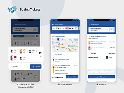 UI Exploration : Jakarta Public Transportation App (JakLingko)