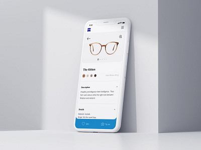 ZEISS – Vision Care app commerce design interface mobile optician ui