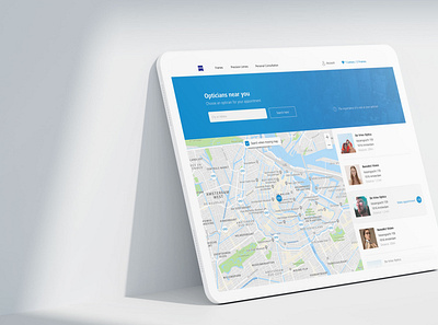 ZEISS – Vision Care commerce design glasses lenses optician tablet ui ux vision website