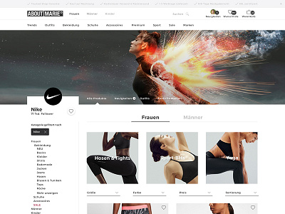 ABOUT YOU - Brandpage Concept brand desktop ecommerce fashion shop ui