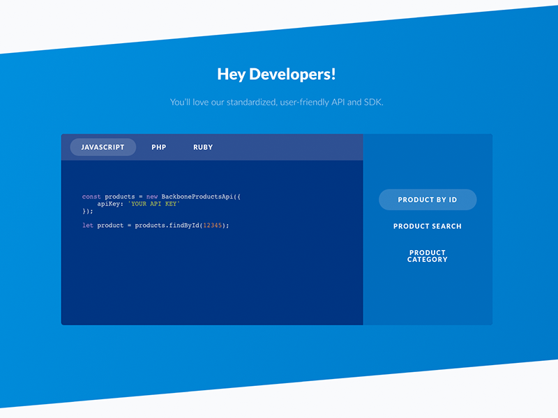 ABOUT YOU CLOUD - BACKBONE ui desktop website preview code developer blue console