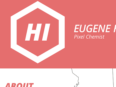eugeneho.me 2.0 clean flat minimal psd red site design