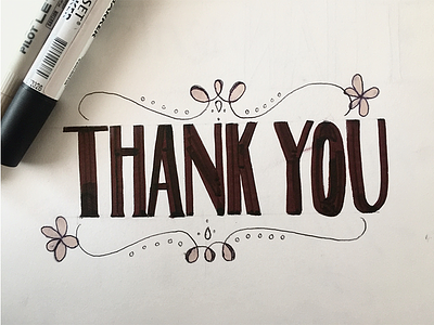 Thank you Sencer! grateful happy invitation lettering quick lettering thank you