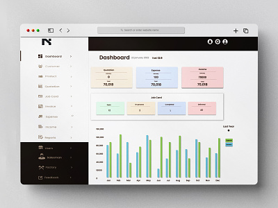 CRM dashboard UI design