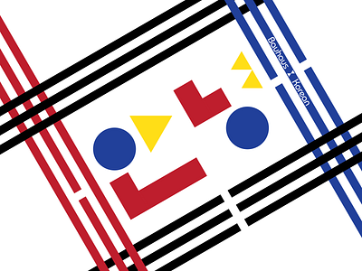 Bauhaus X Korea adobeillustrator asia bauhaus bauhausmovement bauhausstyle design geometric geometricstyle graphicdesign hello illustration korea korean logo modern primarycolors seoul vector 안녕