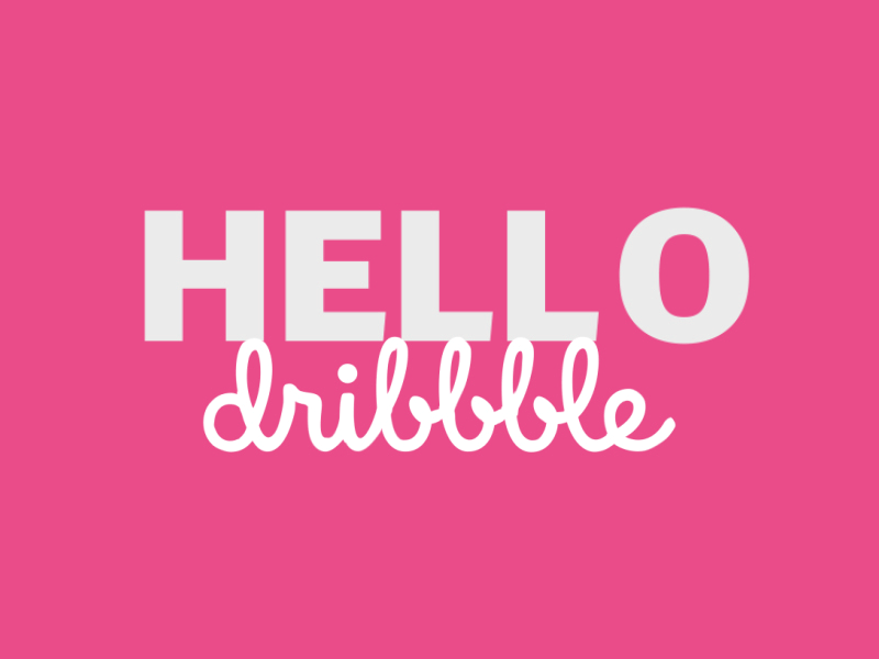 Hey Dribbble! animation debut dribbble first shot