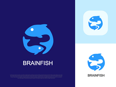 BrainFish logo brain brainfish brainfish logo branding company logo design designer sojib logo fish illustration logo logo design logo maker mehedi hasan sojib minimalist logo ui