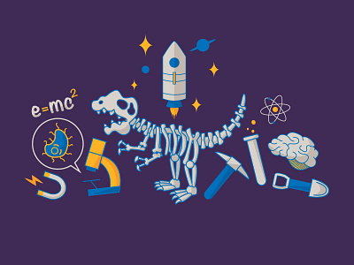 Kid's Science Tee Illustration