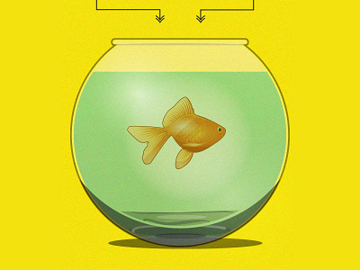 Goldfish animal fish goldfish illustration layout poster design
