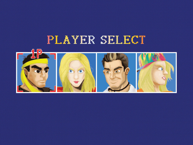 Street Fighter Style Player Select Roster comedy console games gaming illustration orlando pixel poster design street fighter super nintendo theatre